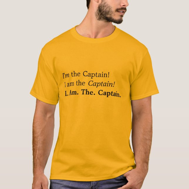 T-shirt Je suis le capitaine ! (Devant)