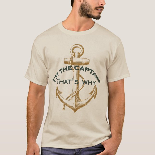 T-shirt Je suis le capitaine qui est pourquoi (Devant)