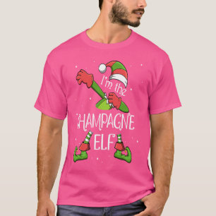 T-shirt Je suis Le Champagne Elf Dabbing Santa Claus Noël
