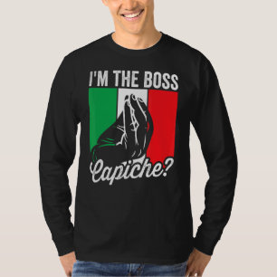 T-shirt Je suis le chef Capiche Italien Mens Nonno Nonna D