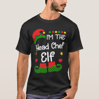 T-shirt Je Suis Le Chef Chef Elf Shirt Noël Famille Elf C