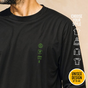 T-shirt Je suis le Chemin Jean 14:6 Symboles Chrétiens Min