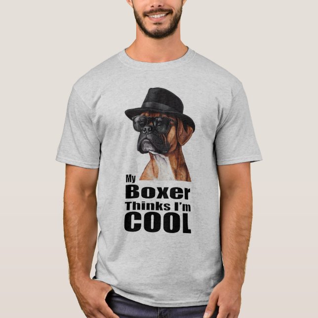 T-shirt Je suis le chien de boxe Cool (Devant)