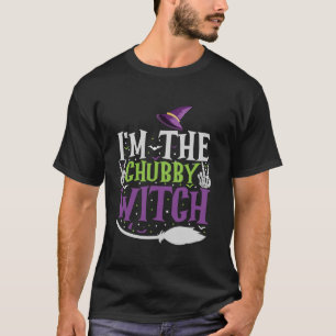 T-shirt Je suis le Chubby Witch Halloween Coûts du groupe 