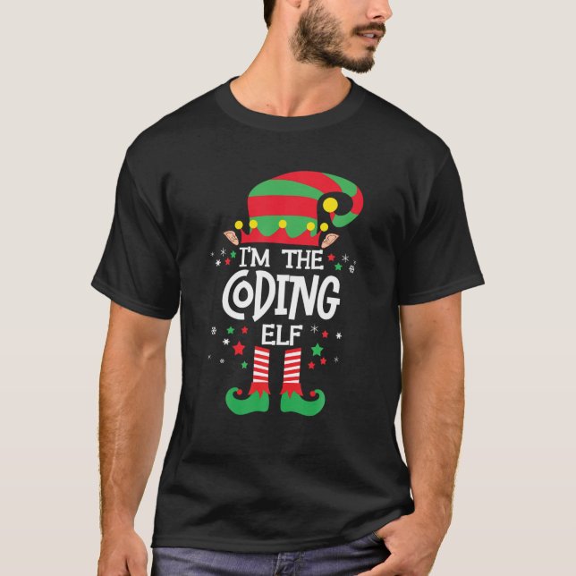 T-shirt Je suis le Coding Elf Family Group Correspondant N (Devant)