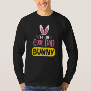 T-shirt Je suis Le Cool Papa Lapin Lapin Oreilles OEuf Drô