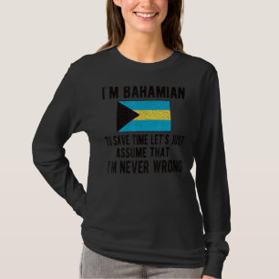 T-shirt Je suis le Drapeau Bahaméen Bahamas Racines Bahamé