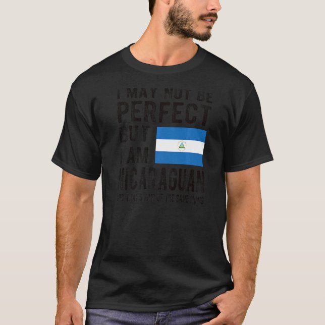 T-shirt Je suis le drapeau nicaraguayen Nicaragua Fière Ro (Devant)