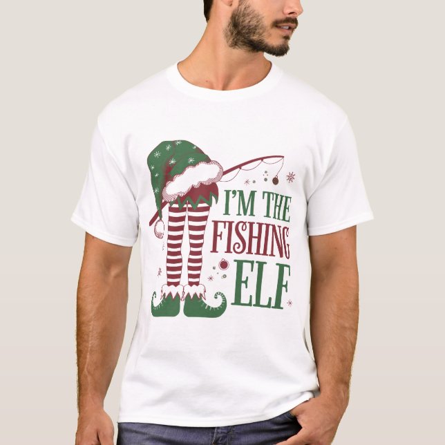 T-shirt je suis le elfe de la pêche (Devant)
