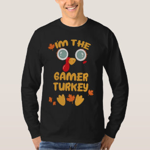 T-shirt Je suis le GAMER visage de dinde mignon à assortir