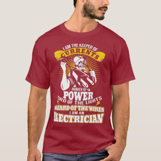 T-shirt Je suis le gardien des courants drôle Electricien