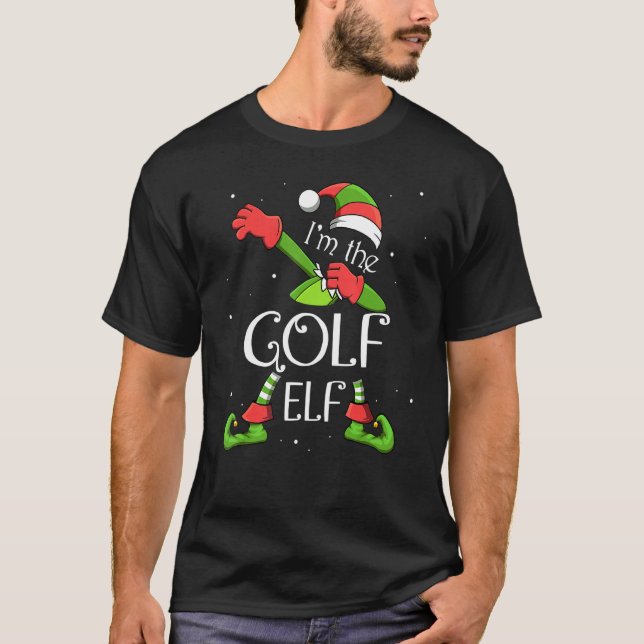 T-shirt Je suis le Golf Elf Dabbing Santa Claus Xmas Famil (Devant)