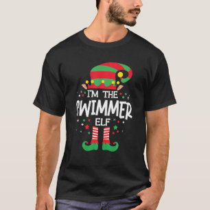 T-shirt Je suis Le Groupe de Famille Elf Swimmer qui corre