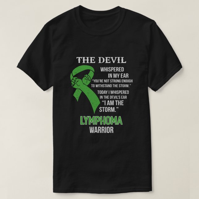 T-shirt Je Suis Le Guerrier De Sensibilisation Au Lymphome (Design devant)
