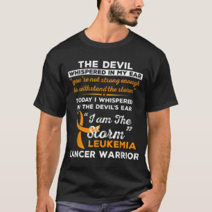 T-shirt Je Suis Le Guerrier Du Cancer De La Leucémie De Te