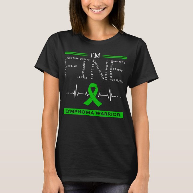 T-shirt Je suis le guerrier du lymphome (Devant)