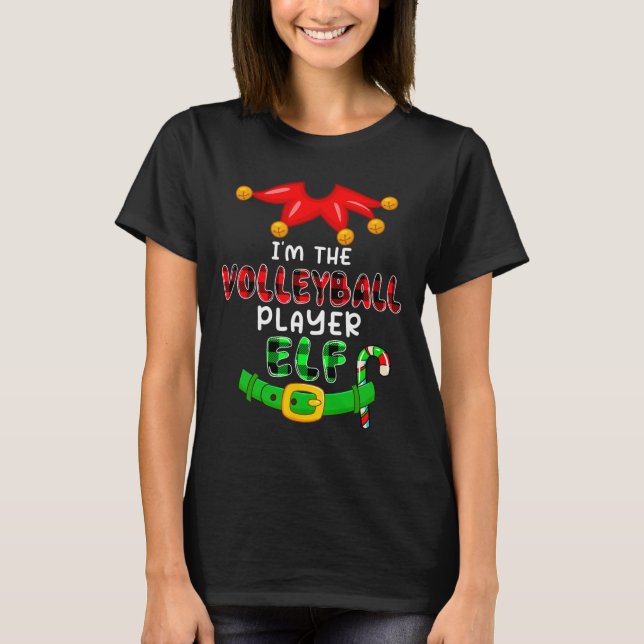 T-shirt Je suis Le Joueur de Volley-ball Elf Xmas Costumes (Devant)