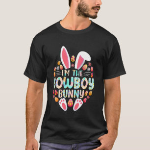 T-shirt Je suis le lapin cowboy drôle de jour de Pâques fa