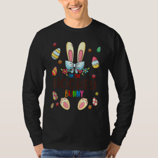 T-shirt Je suis le lapin de Hockey Jour de Pâques jumelé f