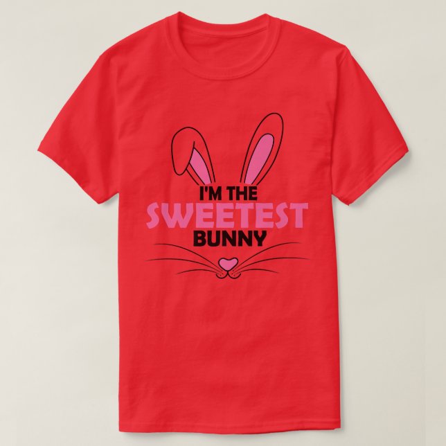 T-shirt Je suis le lapin le plus doux Graphic mignon jour  (Design devant)