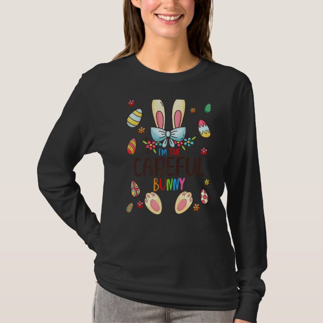 T-shirt Je suis le lapin méticuleux Jour de Pâques Famille (Devant)