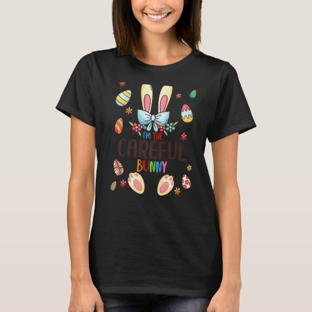 T-shirt Je suis le lapin méticuleux Jour de Pâques Famille (Devant)