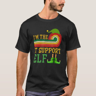 T-shirt Je suis le lutin de support informatique de groupe