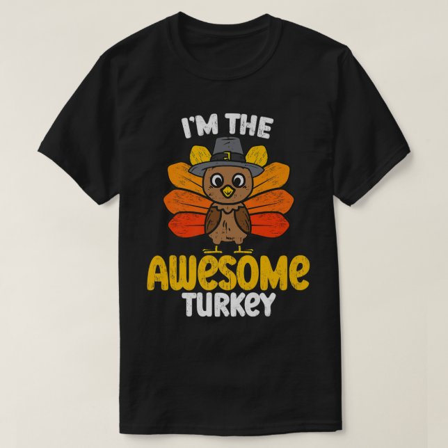T-shirt Je suis le magnifique Bon thanksgiving Turquie 202 (Design devant)