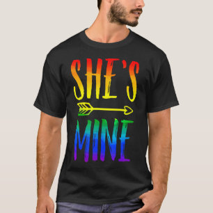 T-shirt Je Suis Le Mien Qu'Elle Met En Correspondance Lgbt