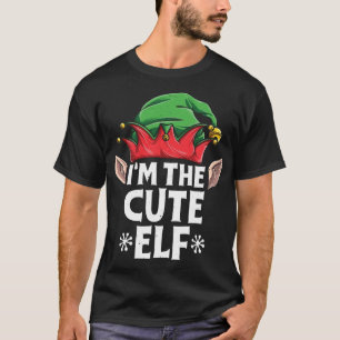 T-shirt Je suis le mignon Elf Noël famille de pyjamas corr