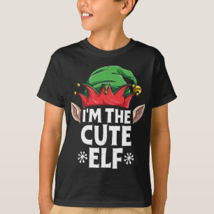 T-shirt Je suis le mignon Elf Noël famille de pyjamas corr