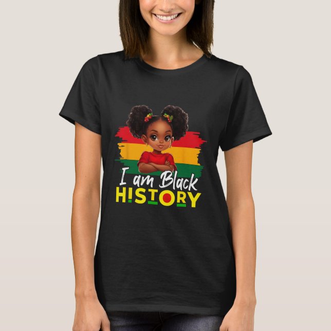 T-shirt Je suis le mois de l'histoire des Noirs Afro-Améri (Devant)