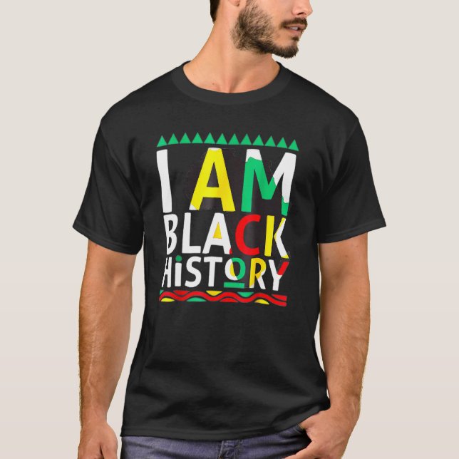 T-shirt Je Suis Le Mois De L'Histoire Noire Afro African P (Devant)