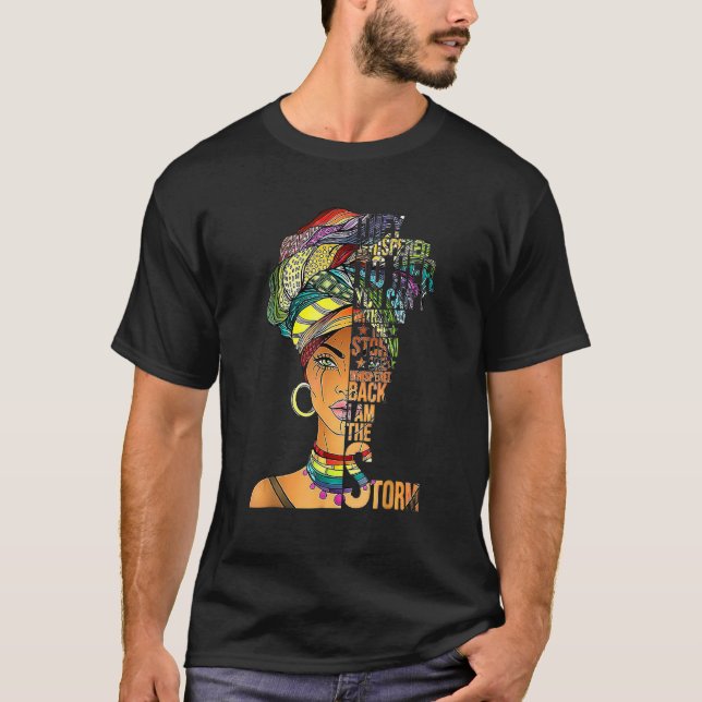 T-shirt Je Suis Le Mois De L'Histoire Noire Tempête Reine  (Devant)