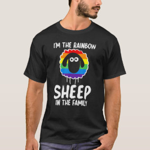 T-shirt Je suis le mouton arc-en-ciel dans la famille Lgbt