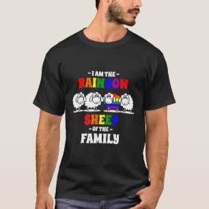 T-shirt Je suis le mouton arc-en-ciel de la famille 6C4L7