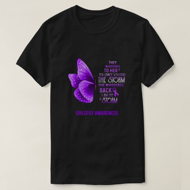 T-shirt Je Suis Le Papillon De Sensibilisation À L'Épileps (Design devant)