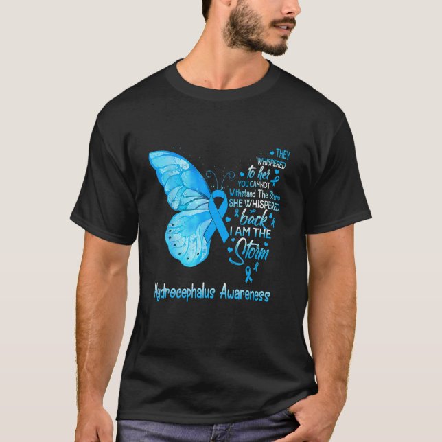 T-shirt Je Suis Le Papillon De Sensibilisation À L'Hydrocé (Devant)