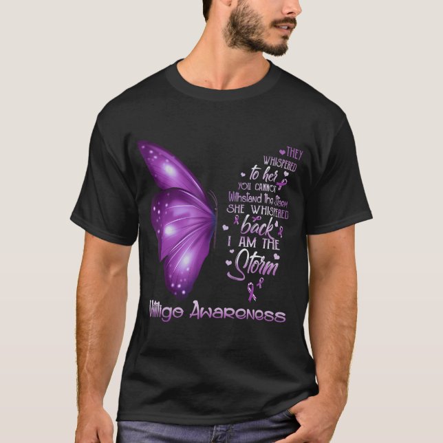 T-shirt Je Suis Le Papillon De Sensibilisation Vitiligo St (Devant)