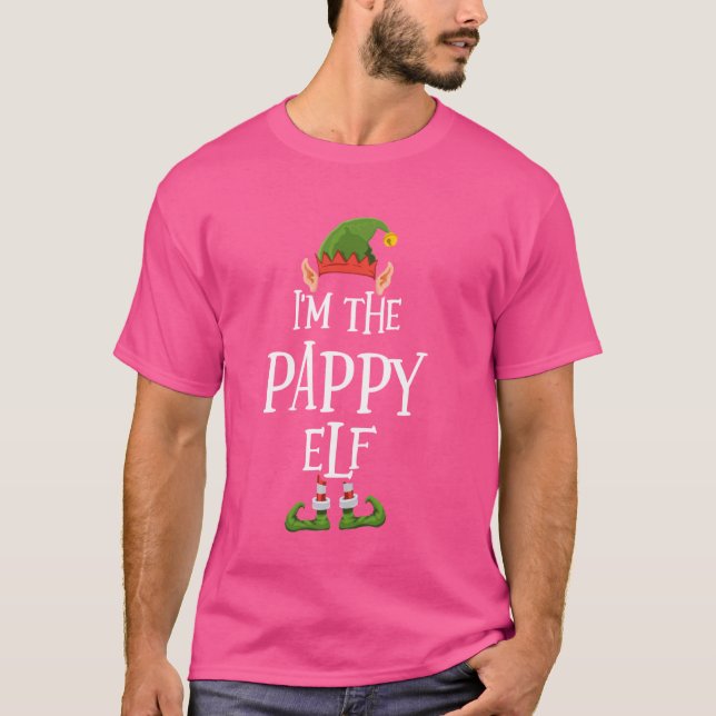 T-shirt Je suis le Pappy Elf Graphic - Funny Ugly Christma (Devant)