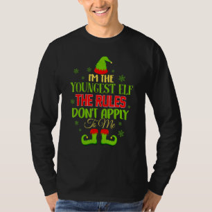 T-shirt Je suis le plus jeune elfe règles ne s'appliquent