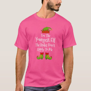 T-shirt Je suis le plus jeune lutin de la famille qui s'ac