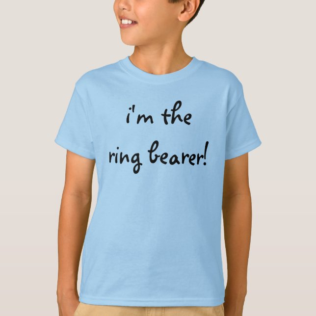T-shirt "je suis le porte-bague !" (Devant)