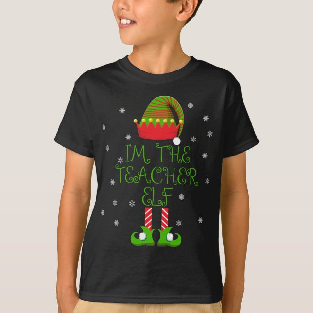 T-shirt Je suis le professeur Elf Funny Xmas (Devant)