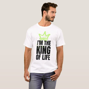 T-shirt Je suis le roi de la vie Neon Graffiti Crown