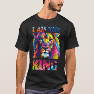 T-shirt Je Suis Le Roi Lion Animal De La Jungle Gros Chat 