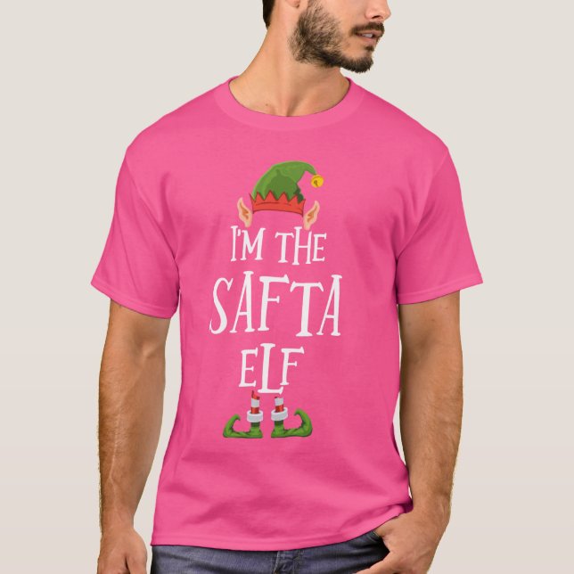 T-shirt Je suis le Safta Elf Graphic - Funny Ugly Christma (Devant)