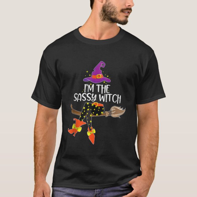 T-shirt Je suis le Sassy Witch Shirt Halloween Matching Gr (Devant)