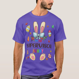 T-shirt Je suis le Superviseur Bunny Pâques jour de jumela