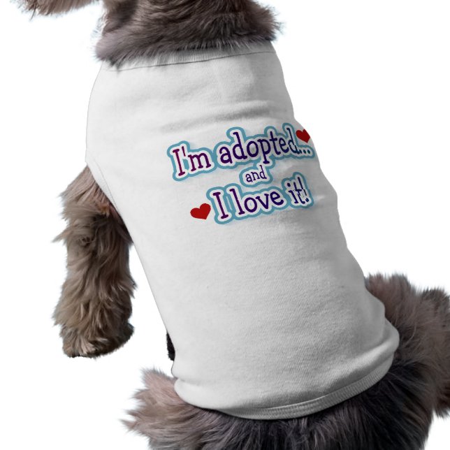 T-shirt Je suis le tee-shirt Dog Adopté (Dos)